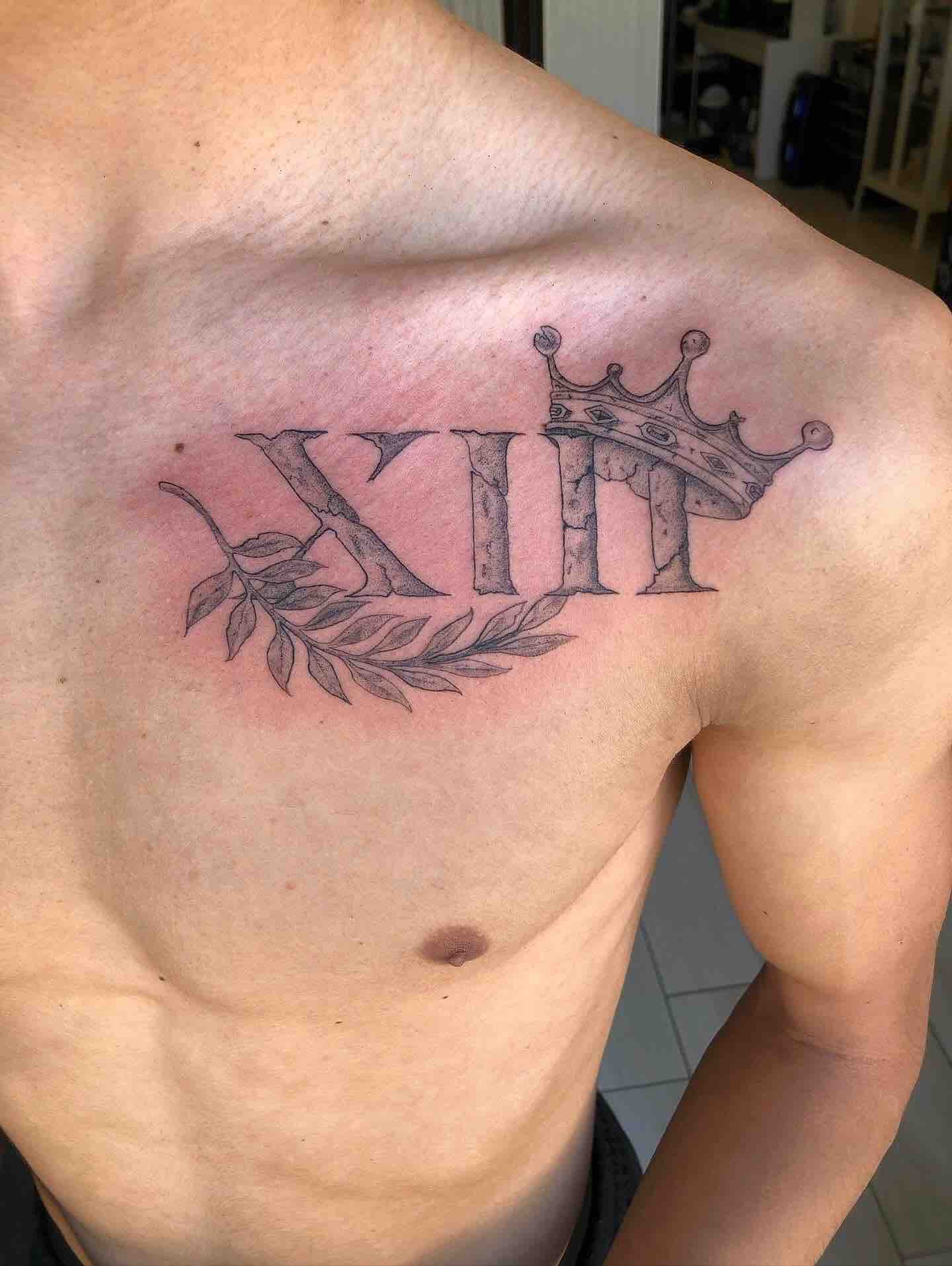 Tatoo chiffres romains